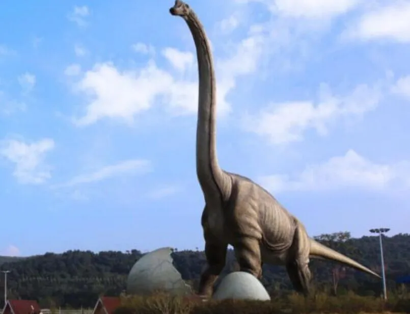 herbivorous dinosaur with long neck and tail