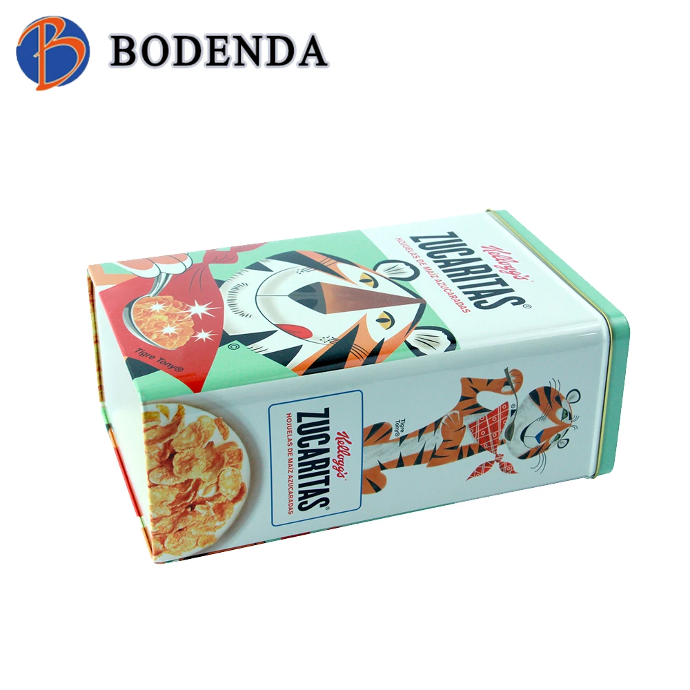 2018 edible food grade metal food gift case tin box container