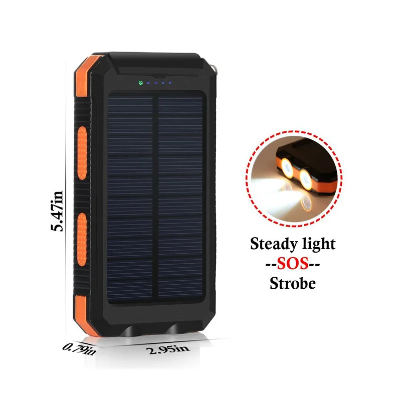 Ce,Fcc,Rohs Private Model 10000mah Portable Charger Waterproof Solar