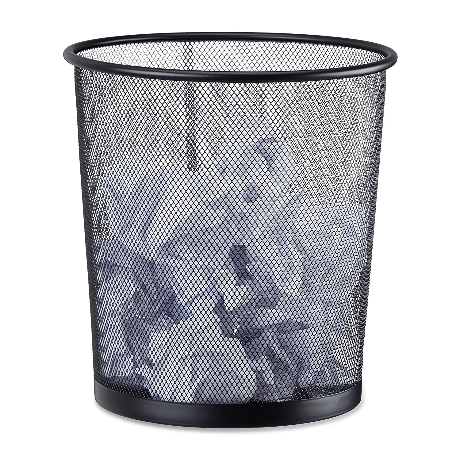 Buy Relaxdays Metal Trash Can, Mesh Waste Basket, Paper Bin, 26 cm Ø