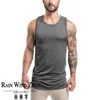 men muscle gymwear sleeveless tank top ,longer Scoop bottom and side split cut lightweight men tank top
