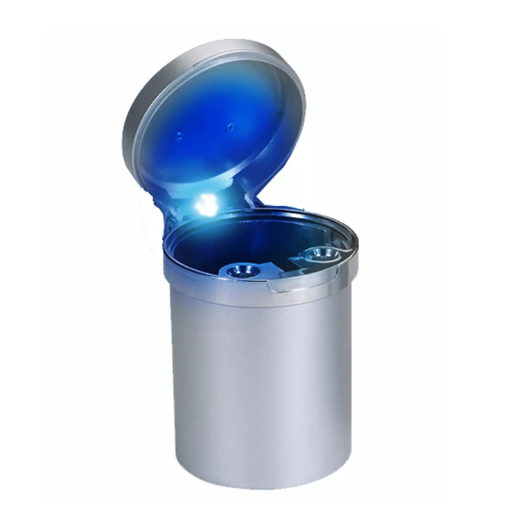 Portable Blue Led Lighter Windproof Car Ashtray,Mini Ashtray For Car