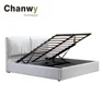 queen size storage flat bed frame with gas lift