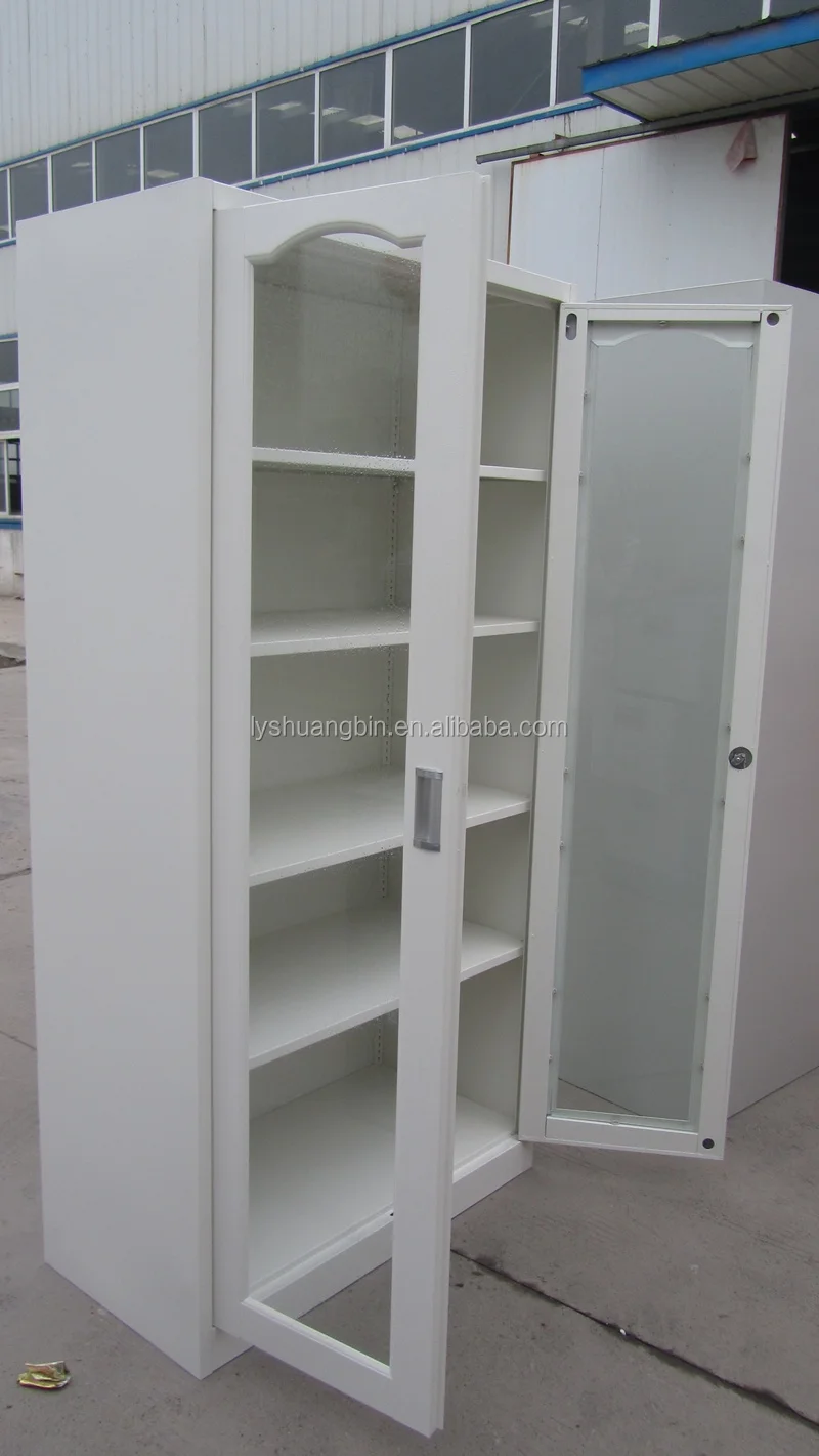 Steen- Gekleurde Dubbele Glazen Deur Boekenkast In Metalen/metalen ... Steen- Gekleurde Dubbele Glazen Deur Boekenkast In Metalen/metalen ...