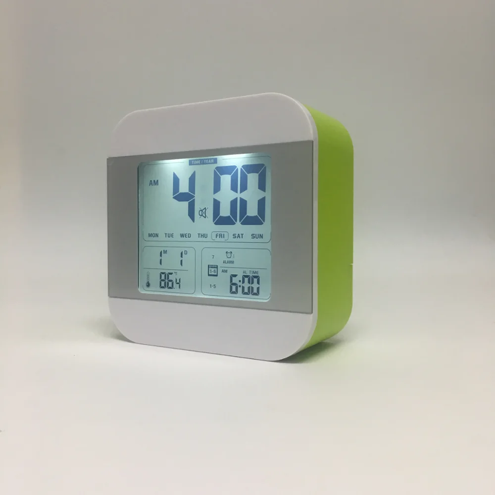 Electronic Digital Talking Alarm Clock With Sensitive Sensor Touch