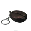 Wholesale Soft Custom Antistress Coffee Beans Keyring PU Foam Squeeze ball For Advertising