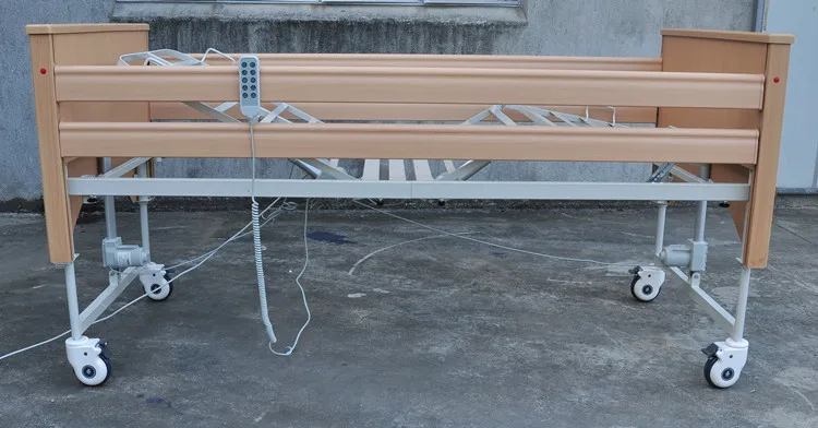 Adjustable electric treatment bed in hospital or home cart bed