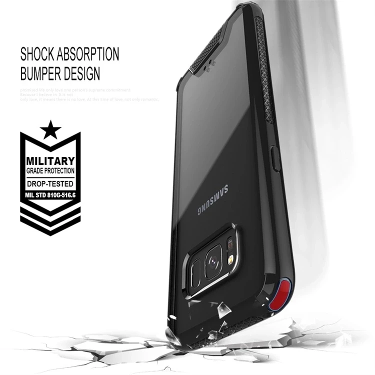 Ultra Soft Tpu Bumper Acrylic Cell Phone Case Cover For Samsung Galaxy S8 S8 plus S9 Note 8 Note 9