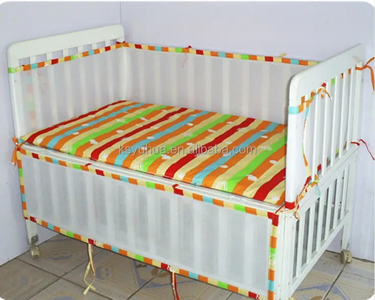 Washable Mesh Round Crib Bumper Baby Bedding