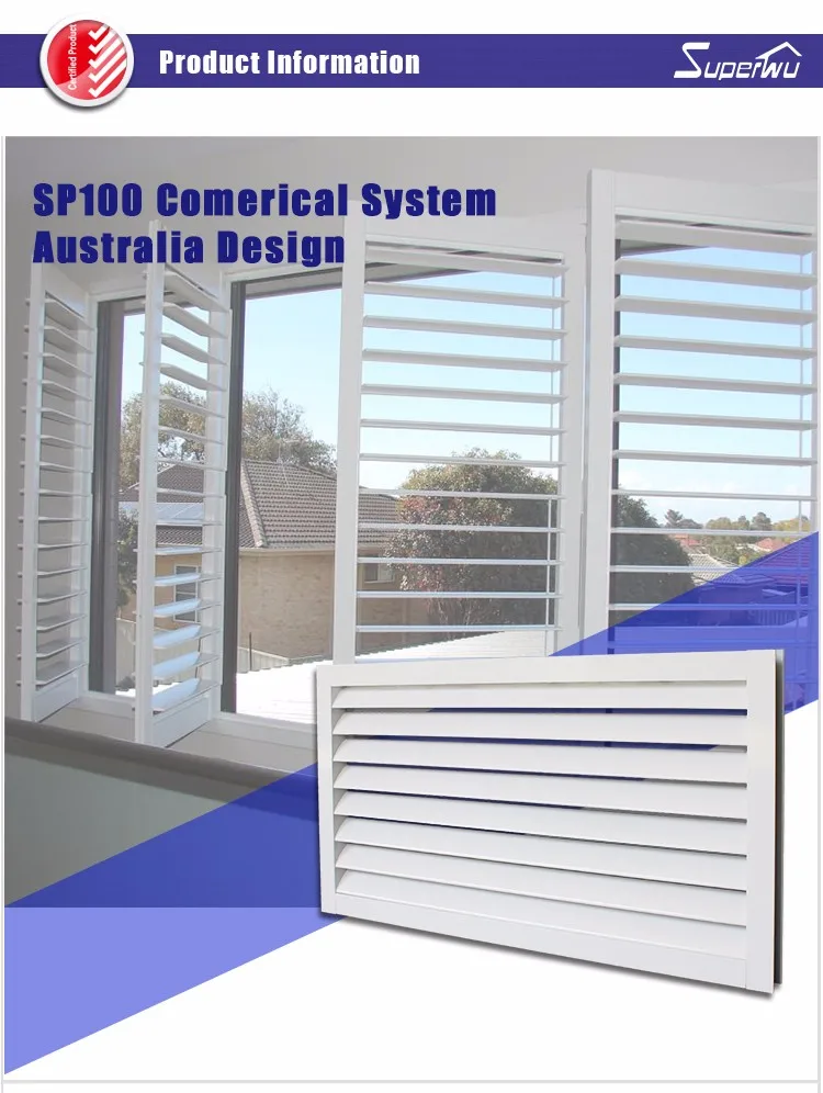 Australia standard aluminium louvre window with fixed blades customized size louver window
