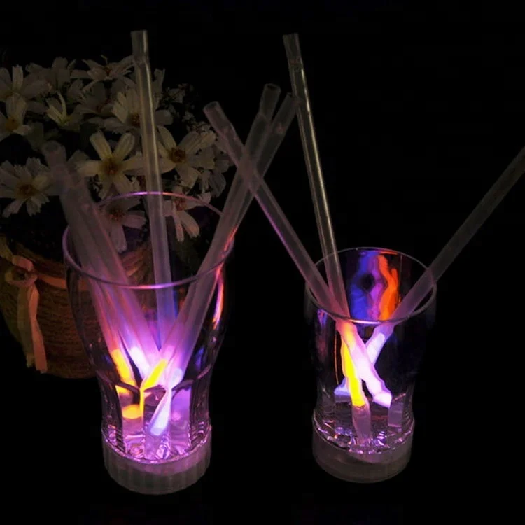 Party Glow In The Dark Drinking Straws Glow Stick Light Up Straw Buy