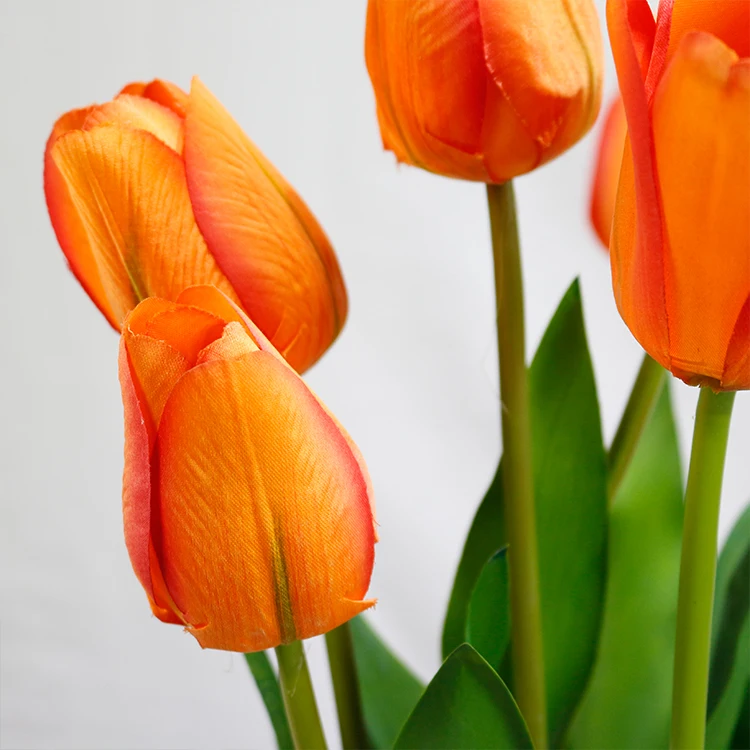 Best Artificial Flowers Tulips 7heads Tulip Potted For Interior Home