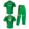 Best quality club team adult sublimation australia cricket jersey, custom made sport shirts cricket jersey green