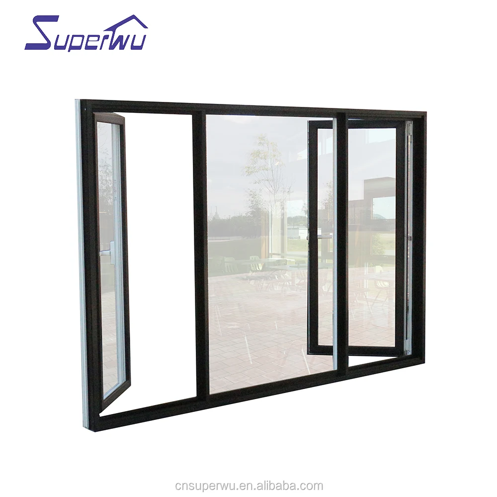 cheap house windows for sale Aluminum casement window with retractable blinds