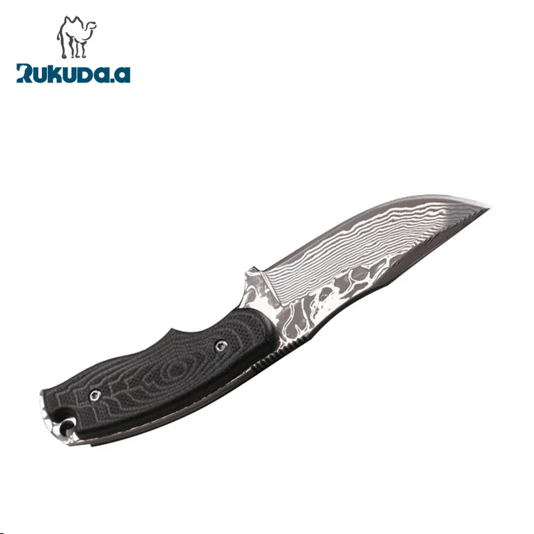 Damascus chiến thuật cố định pocket knife hunting dao rựa