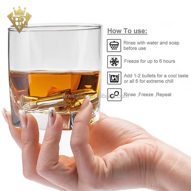 Best Reusable Ice Cubes Stainless Steel Bullet Whiskey Stones Buy