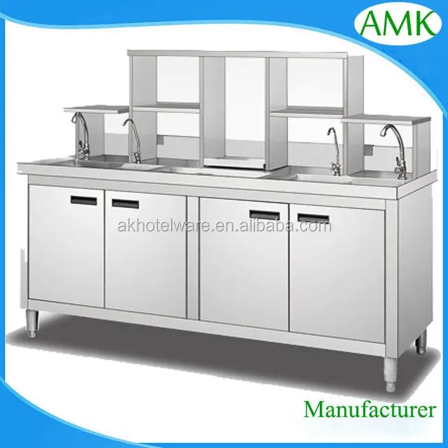 Custom Stainless Steel Restaurant Cocktail Work Station