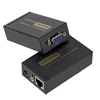 HOT 100m HD 1080P VGA UTP Extender 1x1 Splitter with 3.5mm Audio RJ45 cat5e 6 ethernet cable A pair for projector HDTV PC VE100
