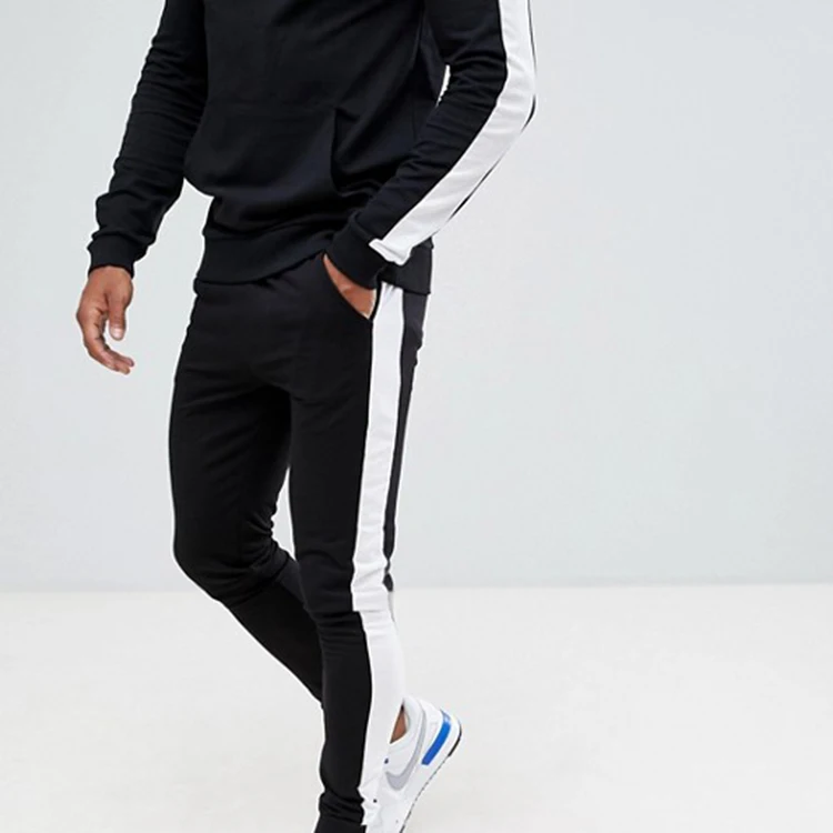 black fitted tracksuit