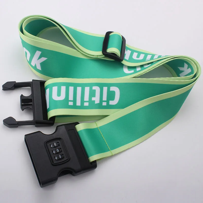 Factory Direct Price Green Color Secure Lock Safe Belt Strap/baggage