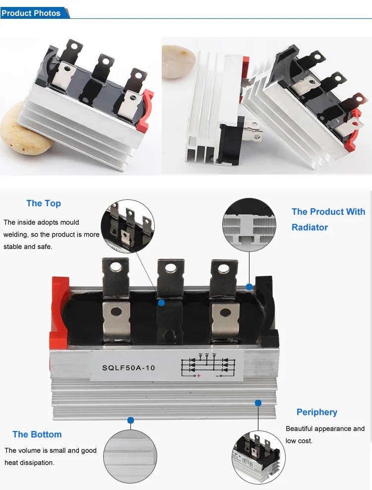 SQLF series high voltage rectifier diode 40A 3 Phase bridge rectifier