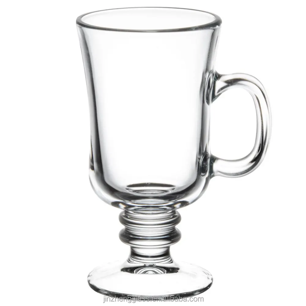 Clear Gl Coffee Mug Drinker Gl Irish Coffee Cup Multi Purpose Footed