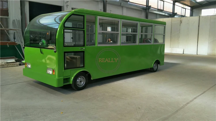 5m food truck electric/non electric food cart big snack vending trailer