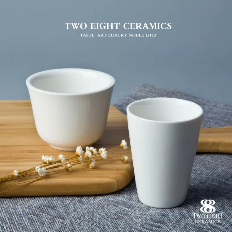Wholesale porcelain mug cup, custom ceramic mug without handle