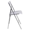 European style white acrylic folding chair bedroom chair with simple back