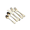 Amazon Top Seller 2019 Stainless Steel Gold Black Cutlery Dinnerware Flatware Set