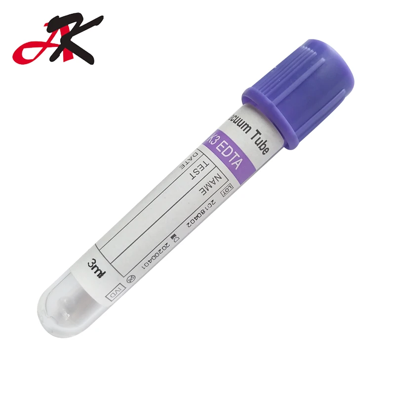 Medical Disposable Lavender Cap General Hematology Test Edta Blood