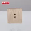 Golden brushed drawing Universal 1 gang wall plug multifunctional wall socket used to GB american Euro plug