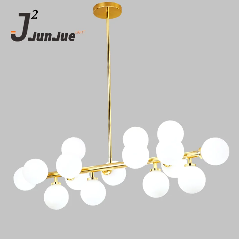 Modern Chandelier Glass Magic Bean Led Pendant Light Fixture