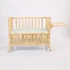 Pine Solid Wood Baby Cribs Baby Cot Bed Bedding,Modern Safety Portable Comfortable Wooden Baby Cot Bed