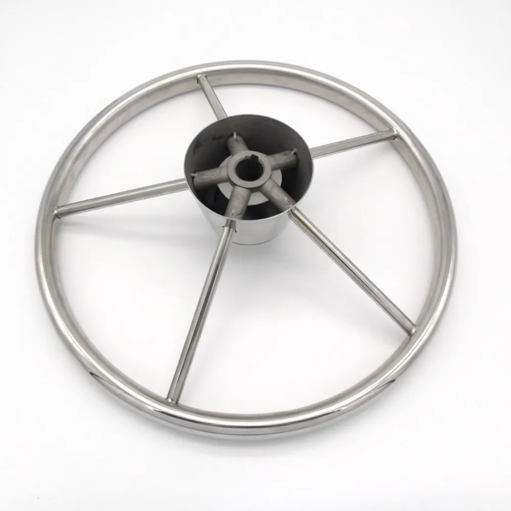 13 Inch Stainless Steel Destroyer Boat Marine Steering Wheel For Sale
