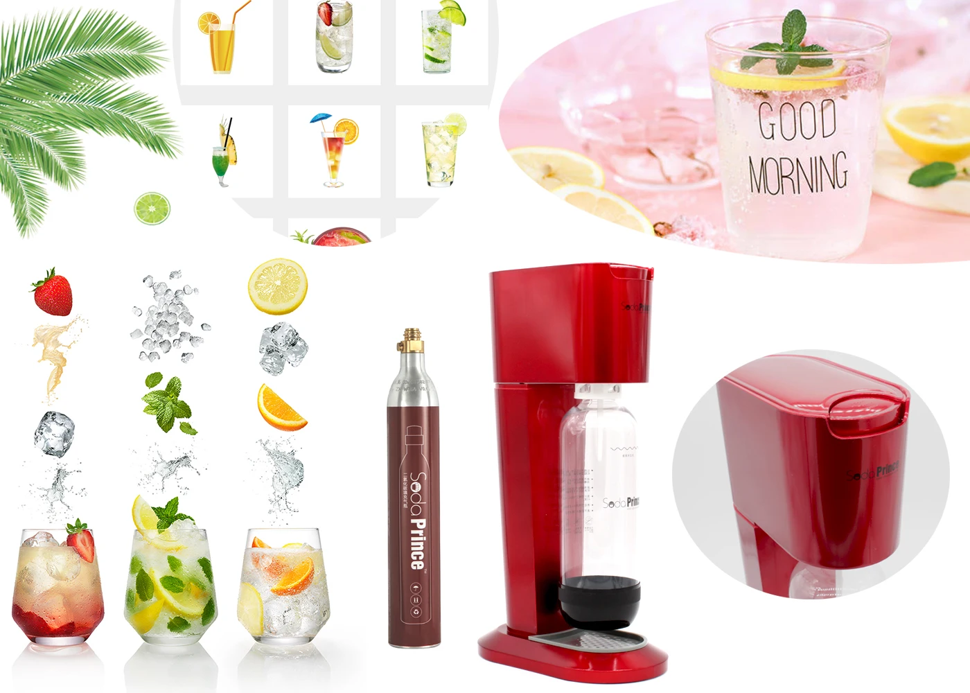 Commercial Sparkling Soda Water Maker Soda Dispense Machine Home