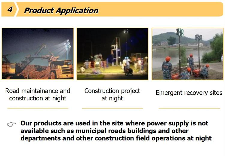 Hot sale mobile spotlight lights tower, View mobile tower lights for sale, wuxi success Product