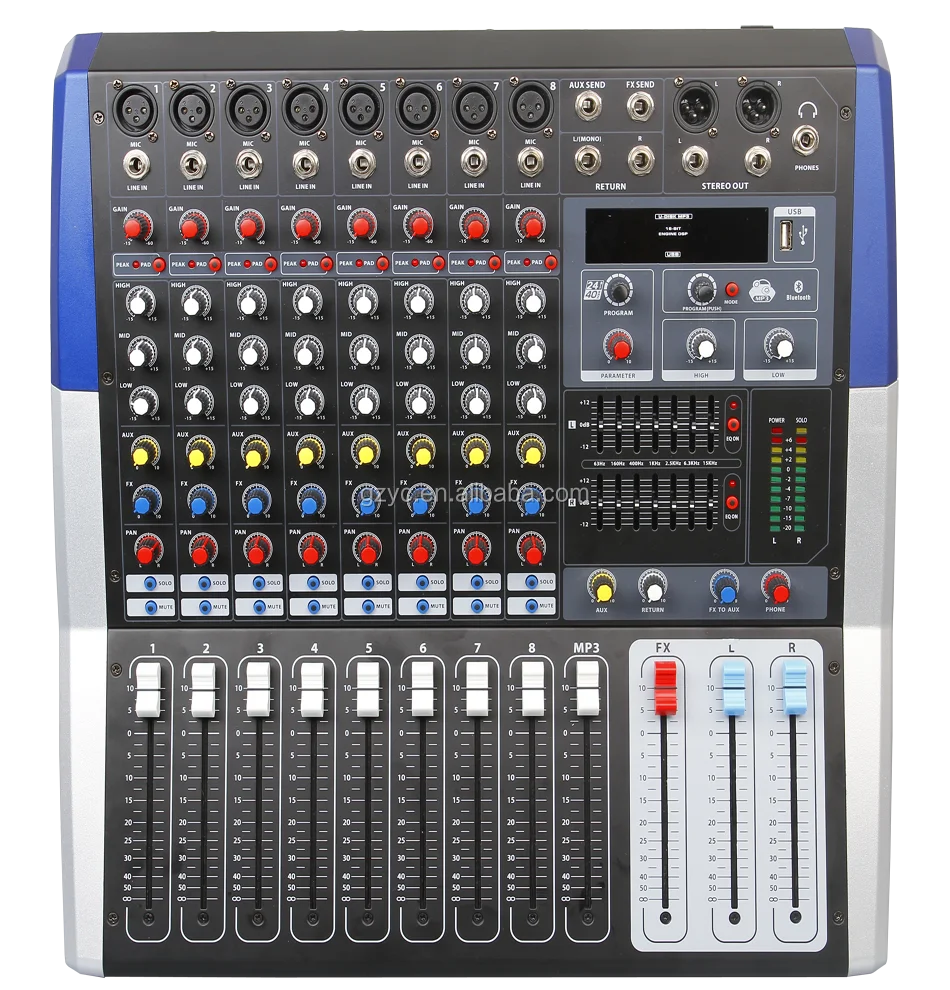 China Mixer Console Audio Mixer 8 Channel For Sound System Kv80 Buy