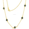 Fashion Gold Chain Glass Balls 45cm Singapore Necklace