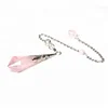 Wholesale Hot sale Natural Rose Quartz Crystal Divination Pendulum