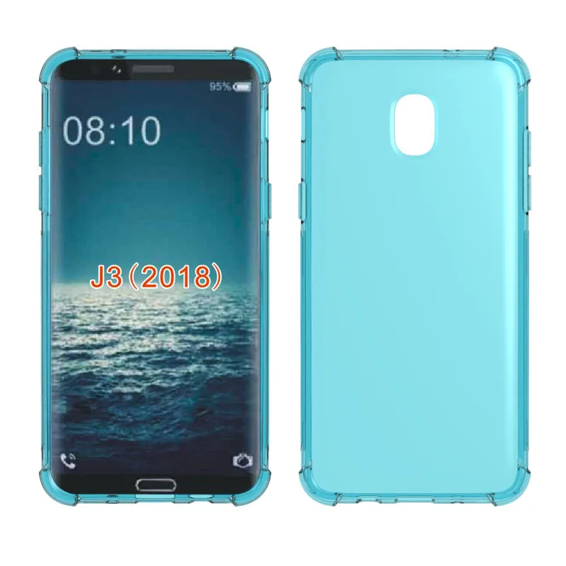 Transparent Shockproof soft Tpu cover case For Samsung Galaxy J3 2018