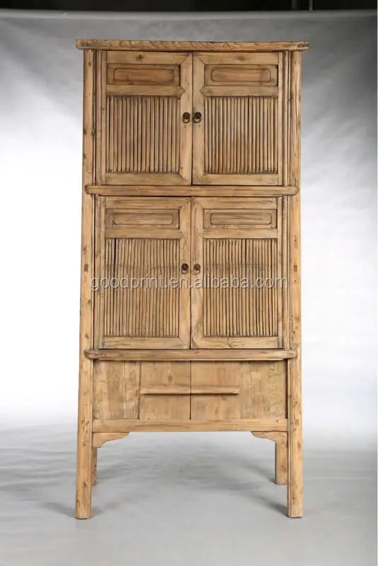 Chinese Recycle Bamboo Furniture Natural Color Antique Kitchen