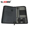 Professional zippered custom power bank business PU leather portfolio organizer filer holder portfolio man