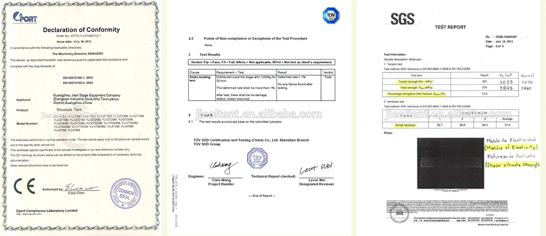 Aluminum Pagoda Marquee Tent for Rainproof of Jieol