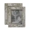 5x7 Picture Frame Rustic Weathered Reclaimed Wood Cream to rustic photo frame in Easel Back