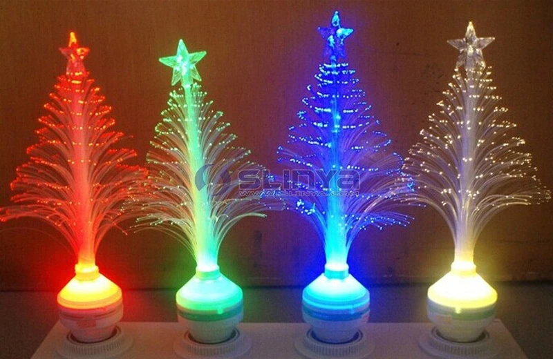 E27 Mini Plastic Colorful Led Light Changing Christmas Tree Buy Led
