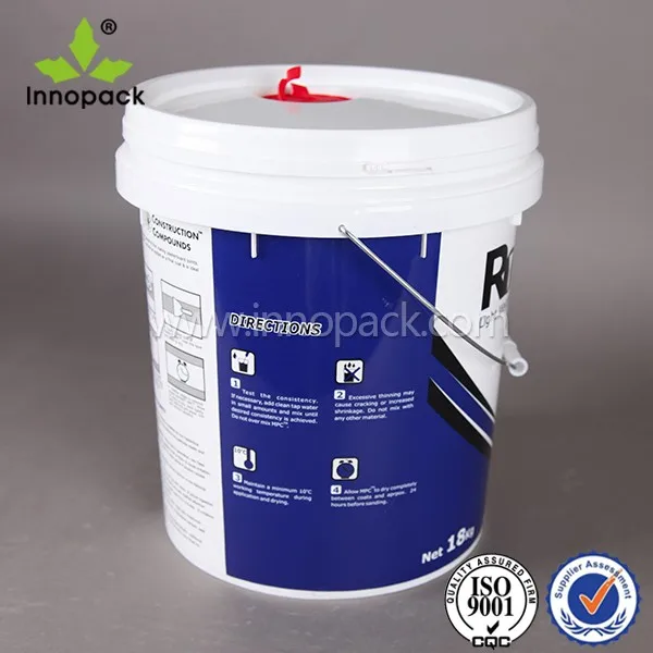 Iml Plastic Bucket Pail For Chemical Paint And Coating With Handle And 