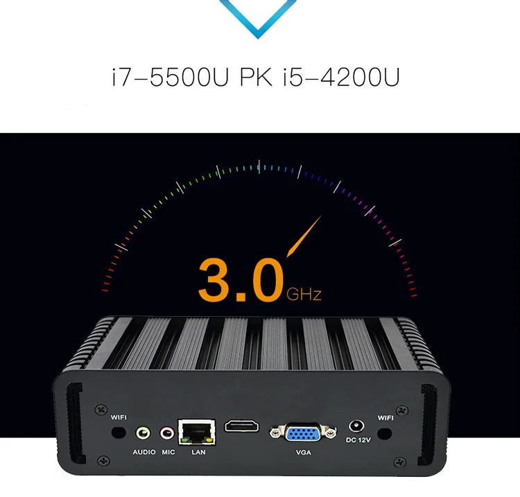 High Quality I7 5500u Dual Lan Industrial Computer Int El Core I7