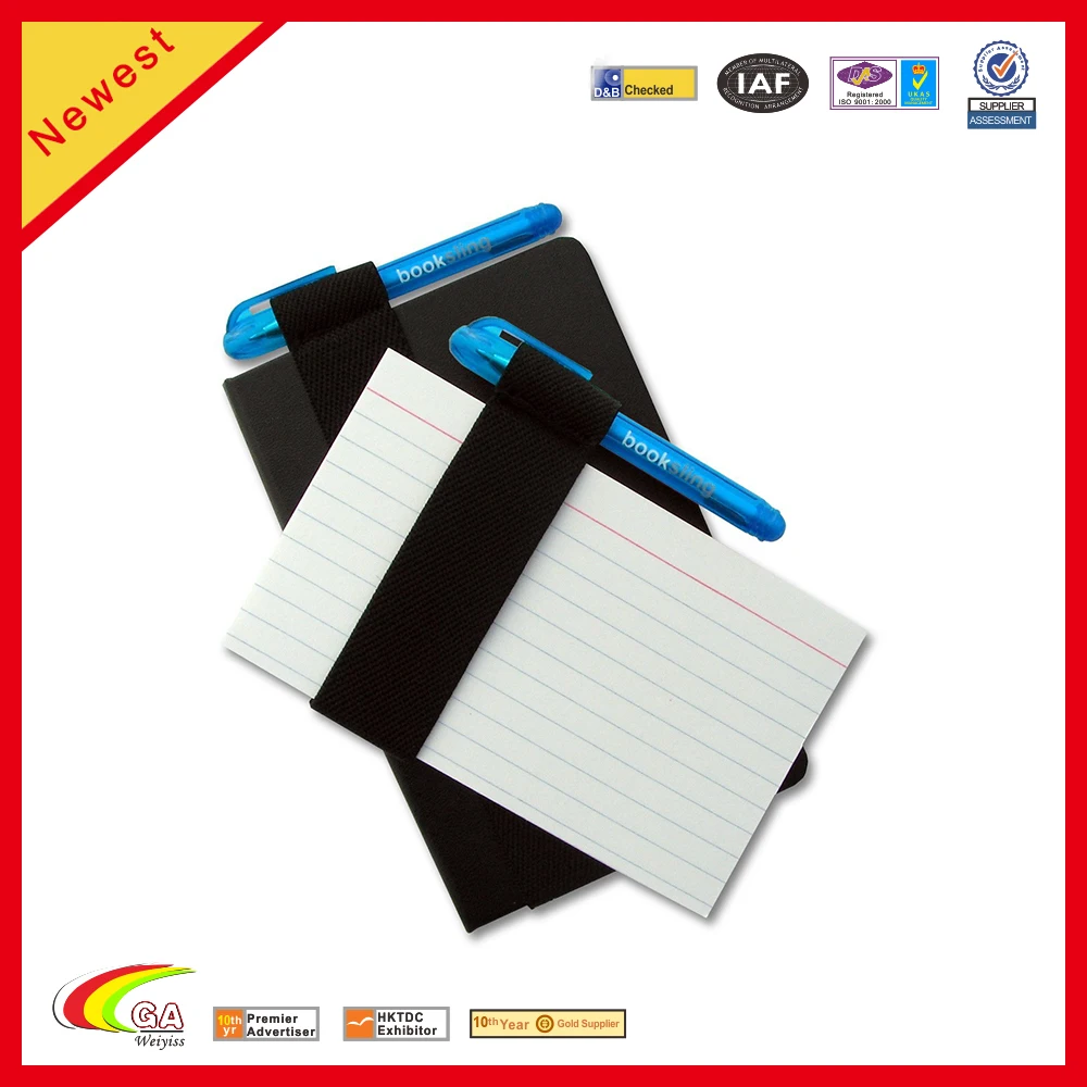 Black Elastic School Book Carrying Strap With Mini Pen Holder Buy