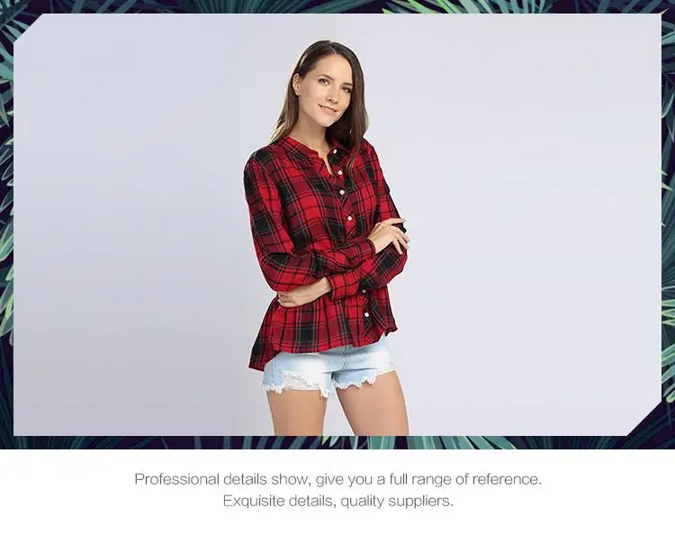 women's rayon plaid shirt